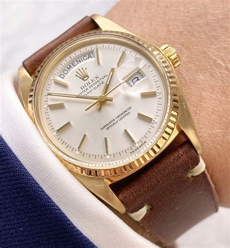 rolex day date gold men|solid gold rolex day date.